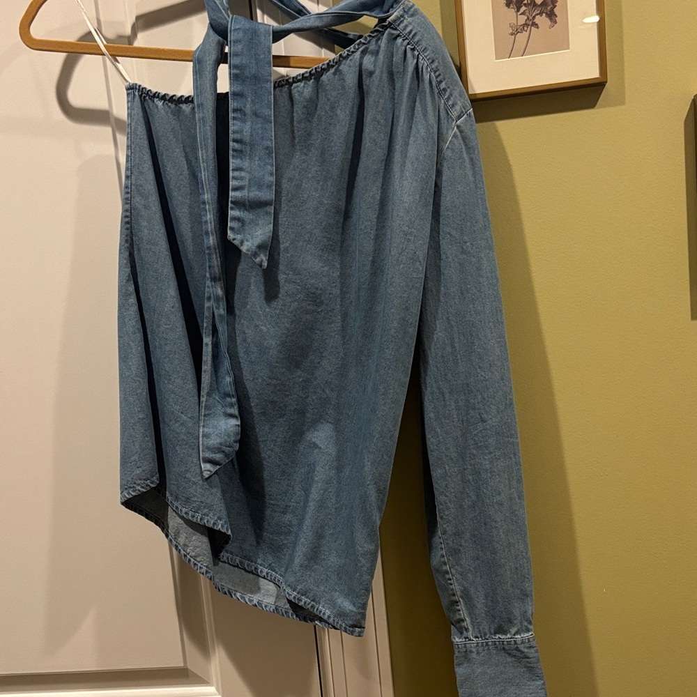 PAIGE Light Blue Denim Top